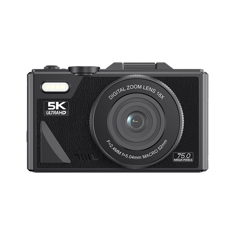 Caméra vlog numérique 4K avec zoom 18× et écran rabattable, caméscope vintage noir et blanc, compact, pour YouTube | Sulvida