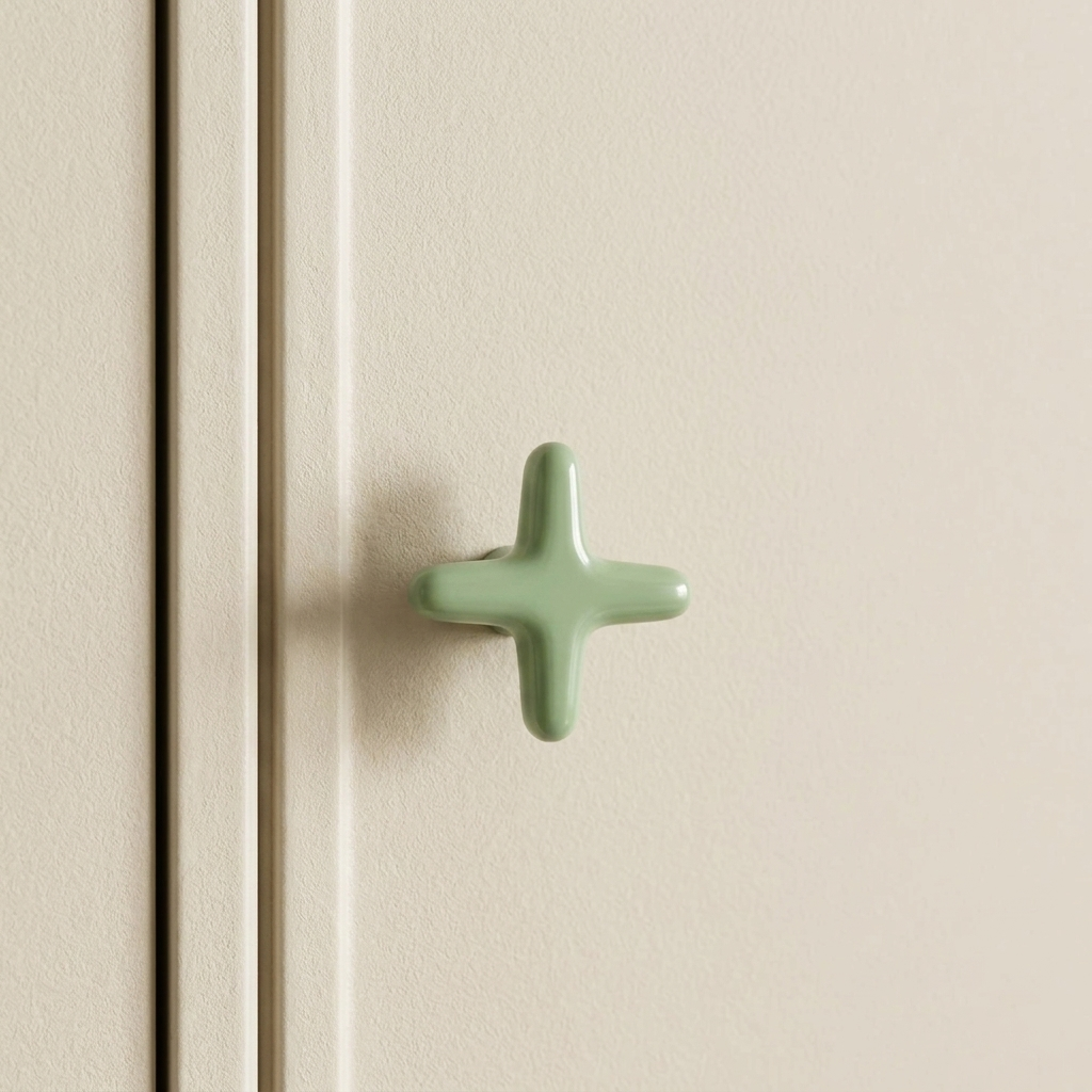 Kastgreep Rond Kruis Design Gekleurde Keukenknoppen voor Kasten en Meubels Decoratief Hardware Accessoire | Sulvida