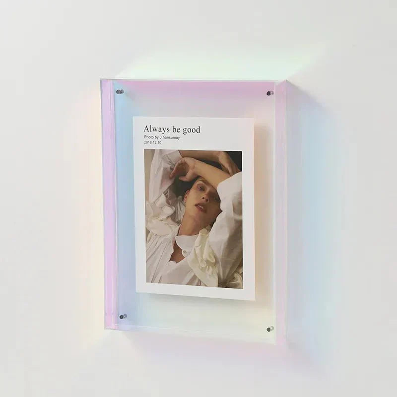 Kleurrijke Acryl Fotolijst 11-26 cm – Levendige Transparante Lijst voor Staand of Hangend | Sulvida