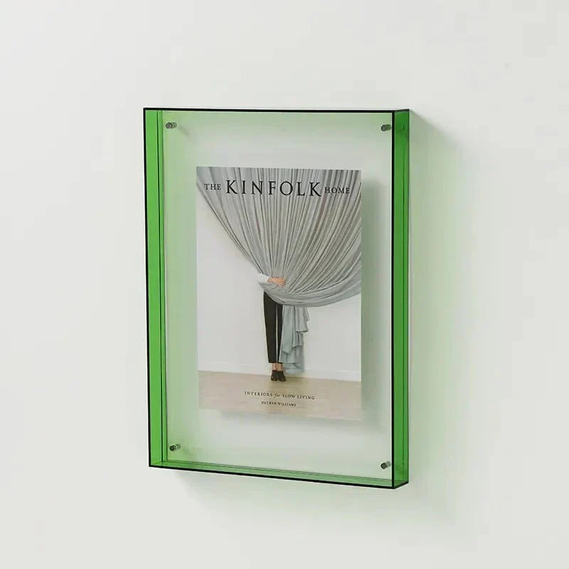 Kleurrijke Acryl Fotolijst 11-26 cm – Levendige Transparante Lijst voor Staand of Hangend | Sulvida