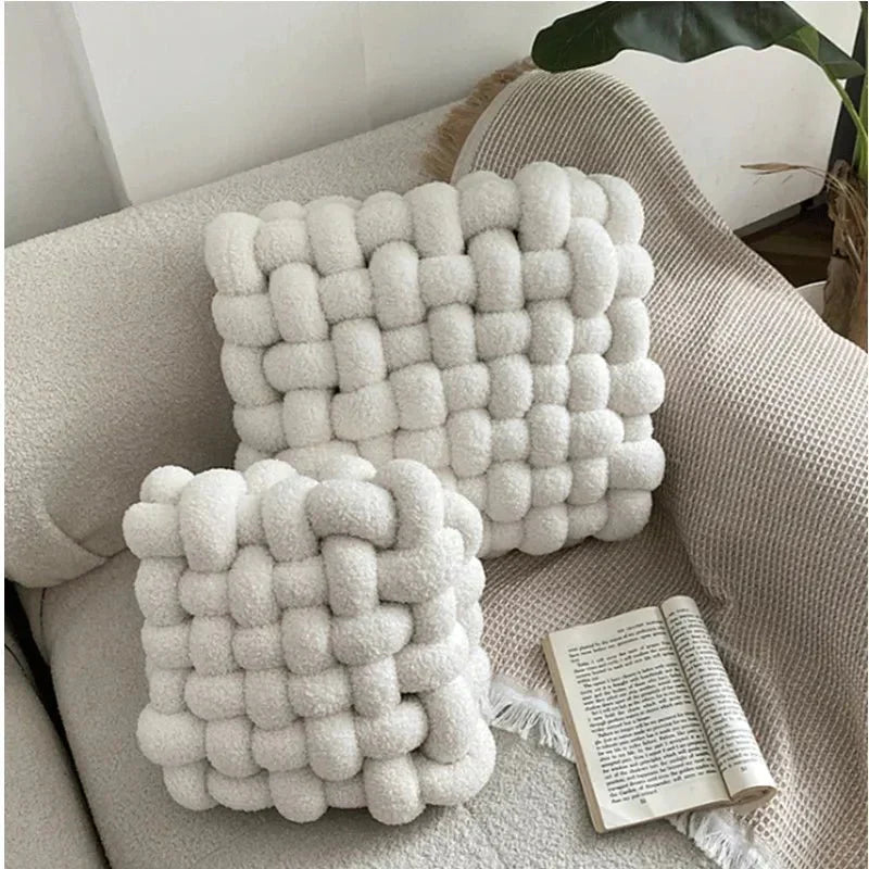 Geknoopt Zitkussen Pluche Vulling Diverse Kleuren Woonkamer Slaapkamer Kinderkamer Decoratief Kussen | Sulvida