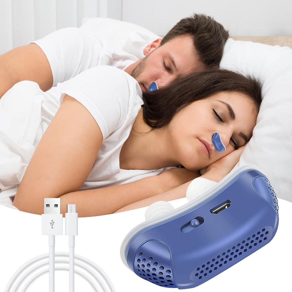 Micro-CPAP Antironktherapie Apparaat Draagbaar Oplaadbaar Luchtwegondersteuning Stil Nachtelijk Compact | Sulvida