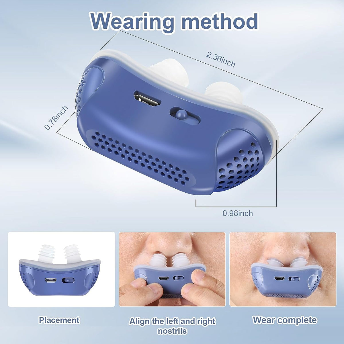 Micro-CPAP Antironktherapie Apparaat Draagbaar Oplaadbaar Luchtwegondersteuning Stil Nachtelijk Compact | Sulvida