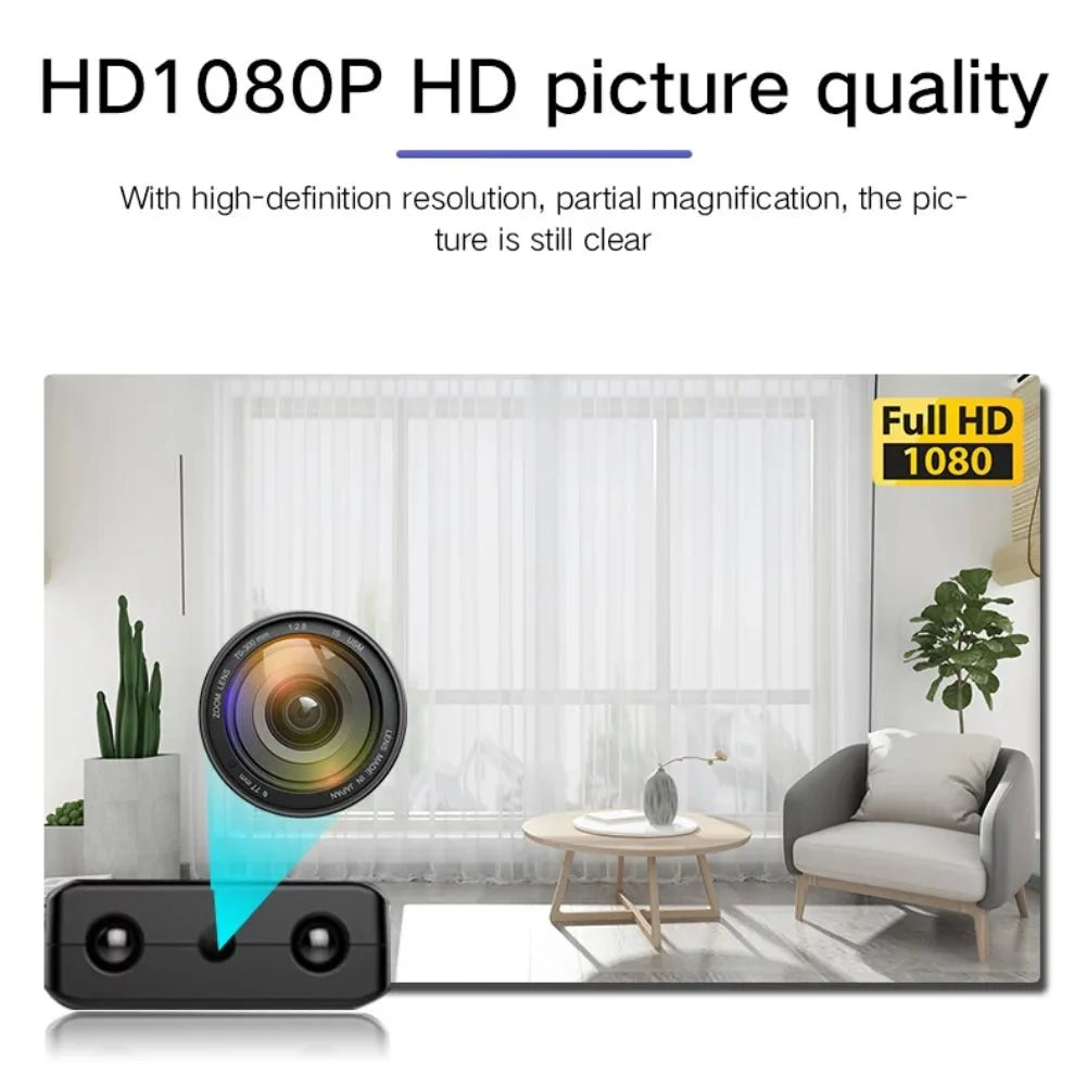 Compacte WiFi Beveiligingscamera HD met Nachtzicht Audio Spraakfunctie en Bewegingsdetectie Thuisbeveiliging | Sulvida