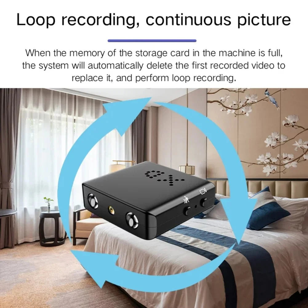 Compacte WiFi Beveiligingscamera HD met Nachtzicht Audio Spraakfunctie en Bewegingsdetectie Thuisbeveiliging | Sulvida