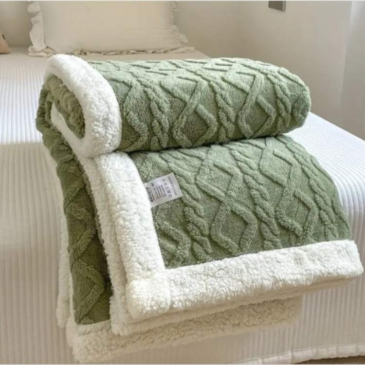 Verzwaarde Sherpaplaid Antraciet Grijs Bruin Beige Crème Roze Geel Groen Paars Warmte Comfort Rust Slaapkamer | Sulvida