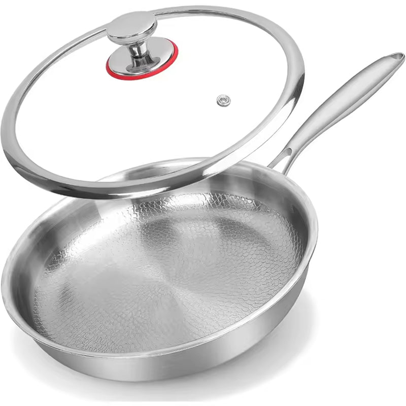 Poêle à frire en titane sans revêtement chimique, sans PFOA, compatible avec l’induction, fond magnétique, compatible lave-vaisselle | Sulvida