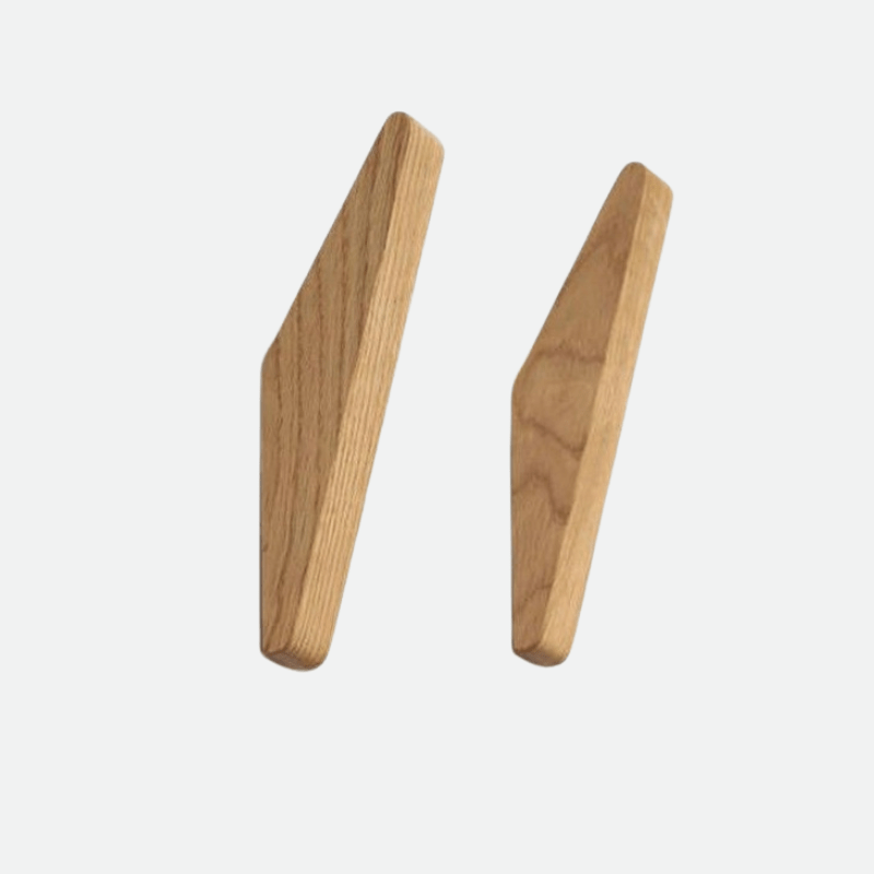 Wandkapstok Hout Set van 2/4/6/8 Haken Natuurlijk Tweekleurig Hal Slaapkamer Bohemian Stijl Wandmontage | Sulvida