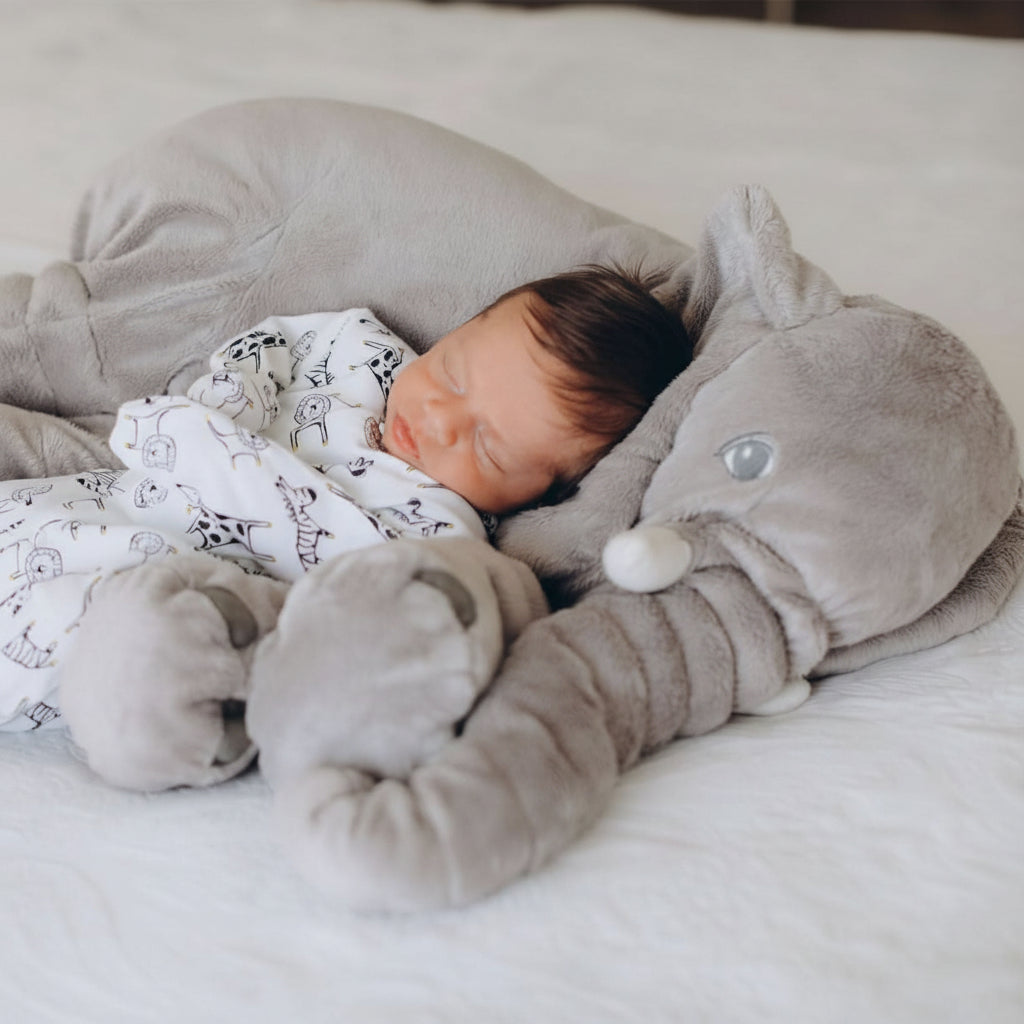 Zachte Pluche Olifant Knuffel 40-60 cm Kinderkussen Speelgoed Decoratie Kinderkamer Grijs Blauw Roze | Sulvida