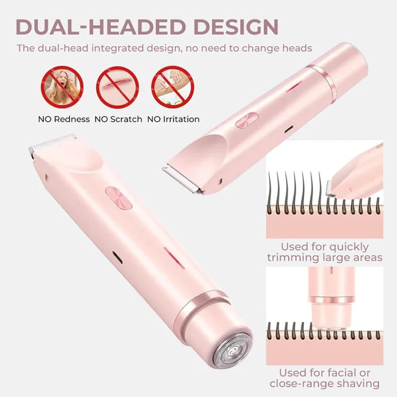 Épilateur et rasoir pour femme, rechargeable, tondeuse pour la zone du bikini, le visage et le corps, électrique, épilation indolore | Sulvida