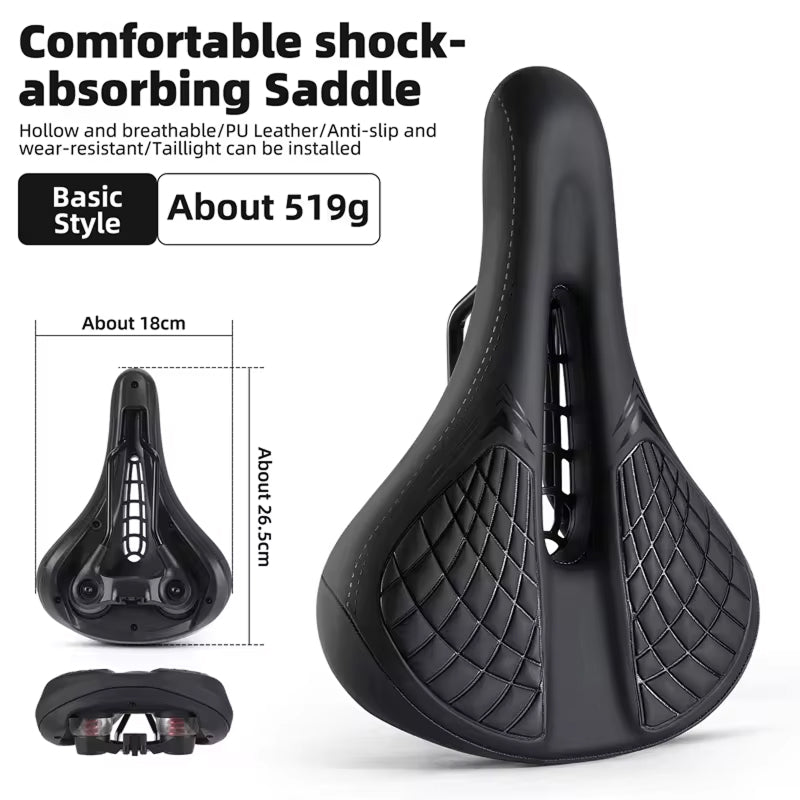 Selle de vélo ergonomique pour VTT avec maille respirante et suspension à ressort pour un confort optimal lors des longues sorties | Sulvida