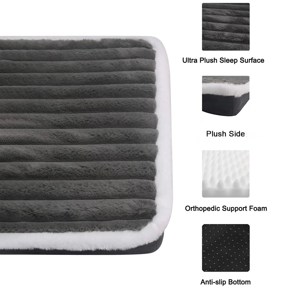 Coussin orthopédique pour chien en mousse alvéolée avec dessous antidérapant – Housse lavable avec fermeture éclair en L pour plus de confort | Sulvida