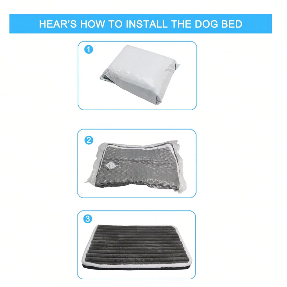 Coussin orthopédique pour chien en mousse alvéolée avec dessous antidérapant – Housse lavable avec fermeture éclair en L pour plus de confort | Sulvida