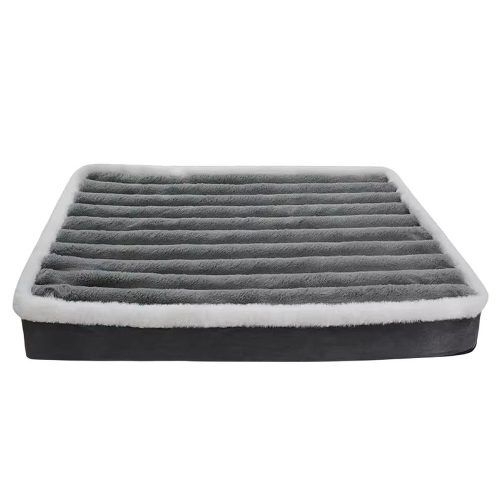 Coussin orthopédique pour chien en mousse alvéolée avec dessous antidérapant – Housse lavable avec fermeture éclair en L pour plus de confort | Sulvida