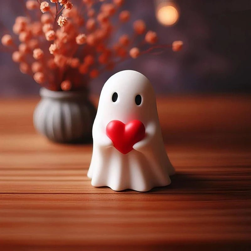 Decoratief Spookbeeld Hars Wit Humorvolle Wooninterieur Figuur Tafelornament Halloween Decoratie Sculptuur | Sulvida