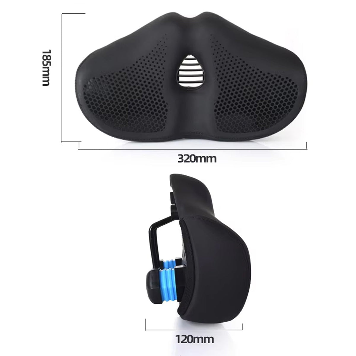 Selle de vélo sans nez confortable avec système de suspension pour les longues sorties, réduction optimale de la pression et confort d’assise | Sulvida