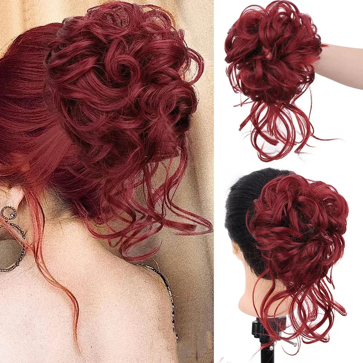 Clip-in Haarknot met Volume en Krullen voor Vol Effect – Instant Haarstuk 18 Kleuren | Sulvida