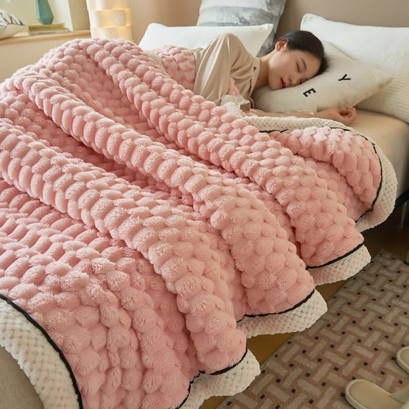 Omkeerbare Plaid Deken van Dikke Coral Fleece - Zachte Polyester voor Bank en Bed - Verkrijgbaar in 8 Kleuren en 2 Maten | Sulvida