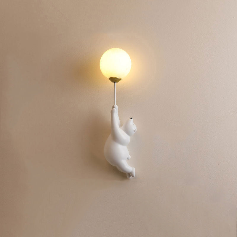 Wandlamp Beer met Ballon LED Wit Blauw Roze Kinderkamer Slaapkamer Woonkamer Leeslamp Acrylic Decoratief | Sulvida