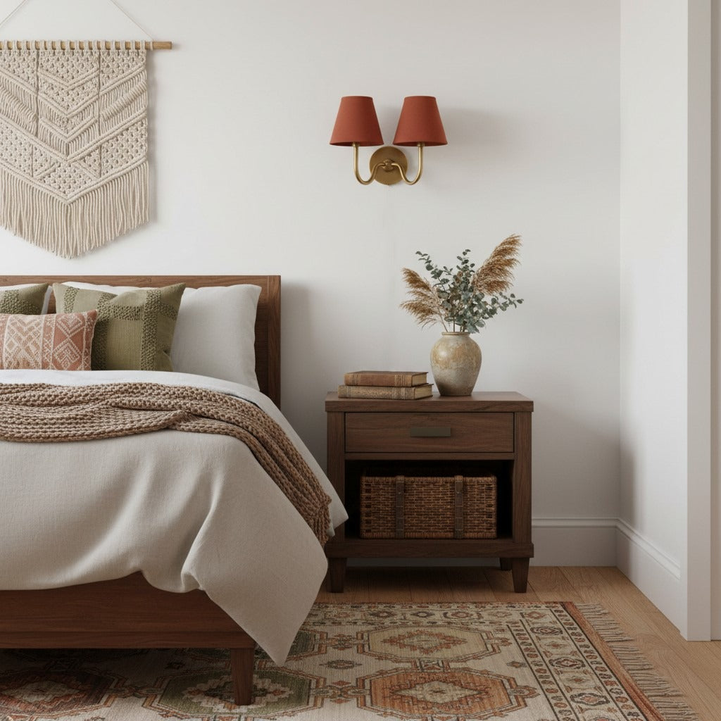Wandlamp Linnen Kap Messing Armatuur Plissé of Glad Stof E12 Fitting Hardwired Decoratieve Verlichting | Sulvida