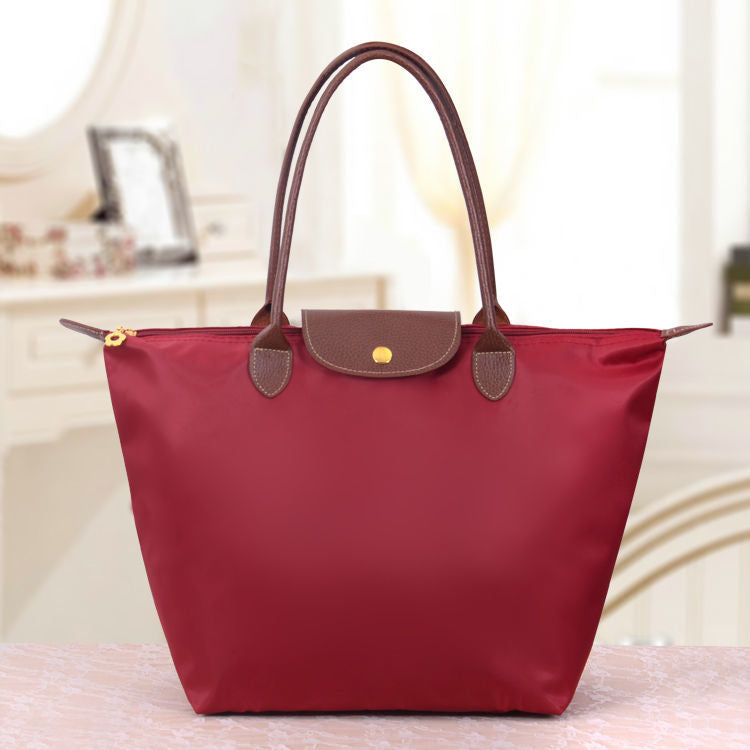 Oxford schoudertas dames waterdicht nylon shopper lichtgroen lichtgewicht opvouwbaar dagelijks gebruik | Sulvida