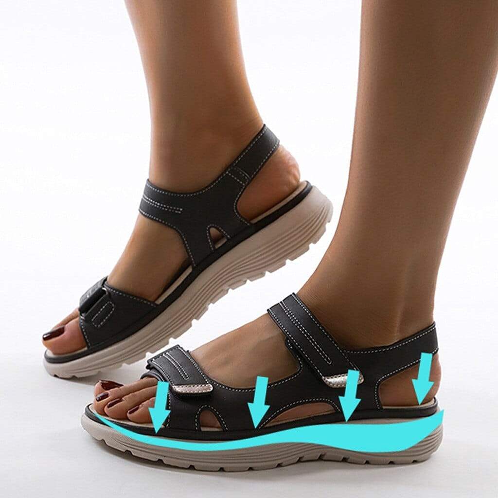 Dames Sandalen met Verstelbare Bandjes Comfortabel Zomer Schoeisel Orthopedische Zool Wandelschoenen | Sulvida