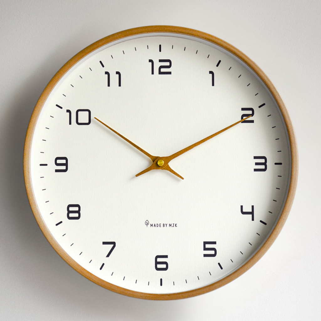 Wandklok Hout Geruisloos Quartzuurwerk Ø25/Ø30 cm Natuurlijke Houtlook Stil Mechanisme Woonkamer Slaapkamer | Sulvida