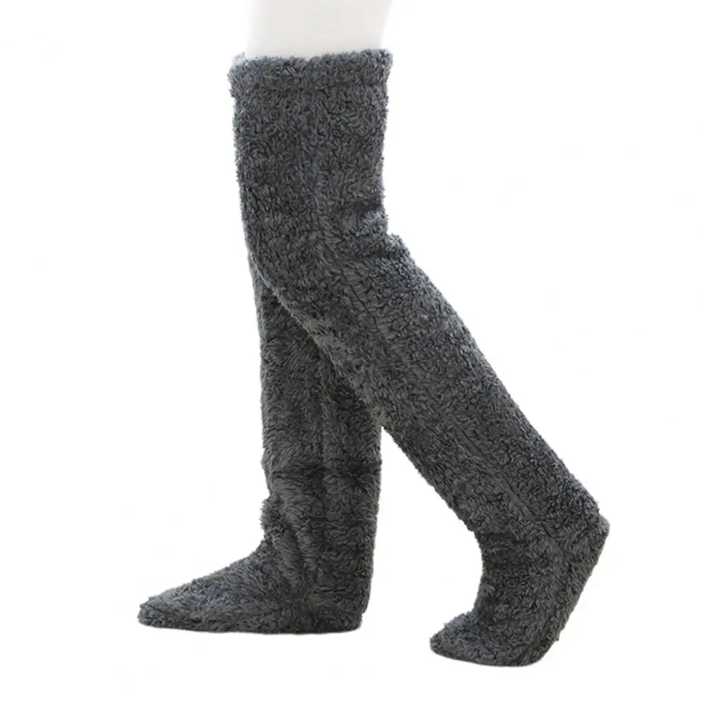 Warme Fleece Wintersokken Lange Kniekousen Verstelbare Voetopening Thermisch Comfortabel Dames Heren | Sulvida