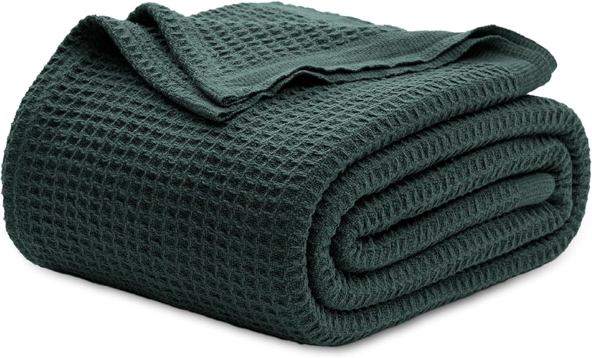 Katoenen Wafelweefsel Deken Queen Size Zacht Ademend Licht Luxe Zomerdeken voor Bed Bank Slaapkamer Comfort | Sulvida