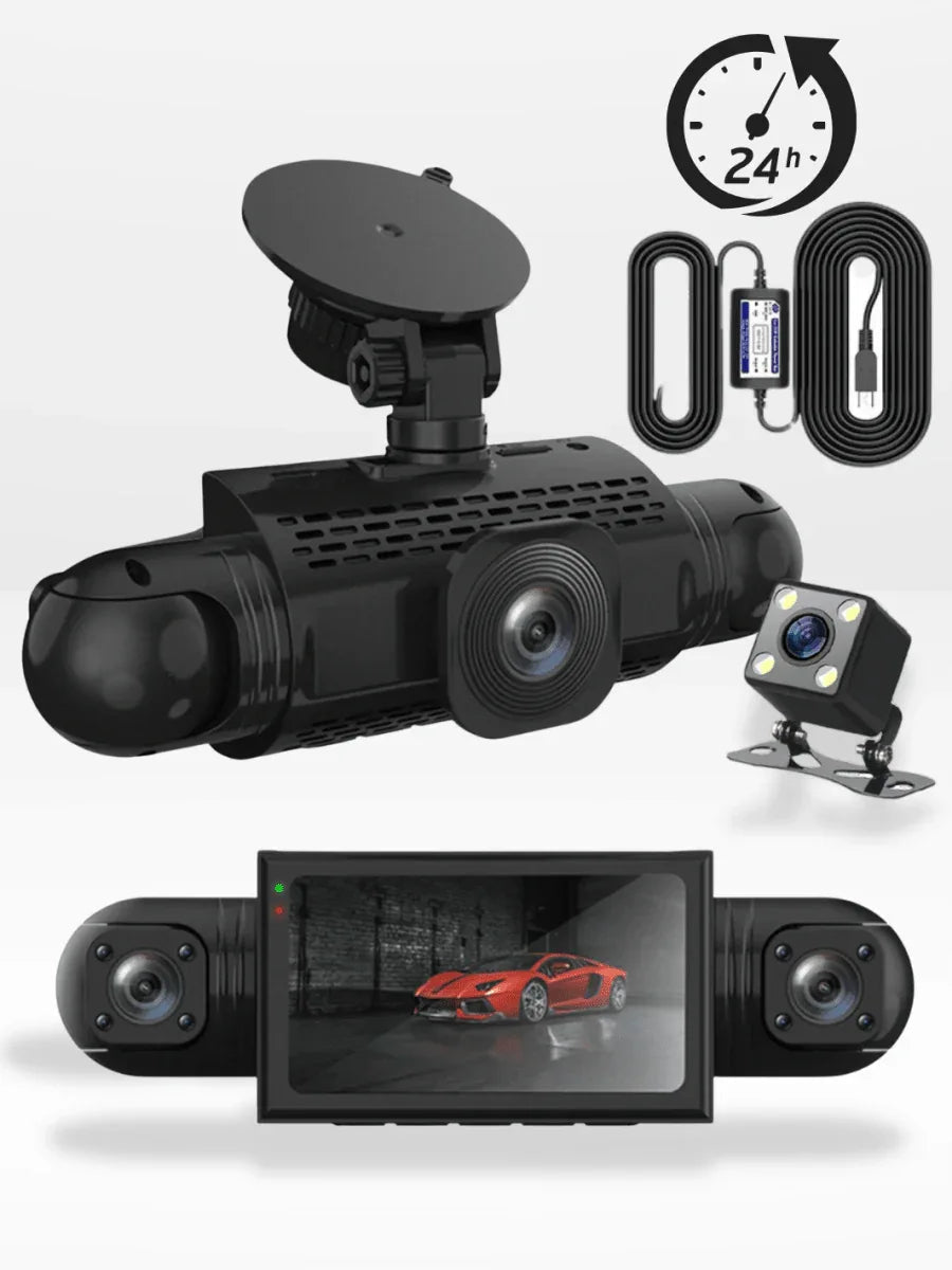 360 Graden Dashcam Auto met 4 Full HD Camera's Parkeerstand Nachtzicht en Complete Rondom Beveiliging | Sulvida