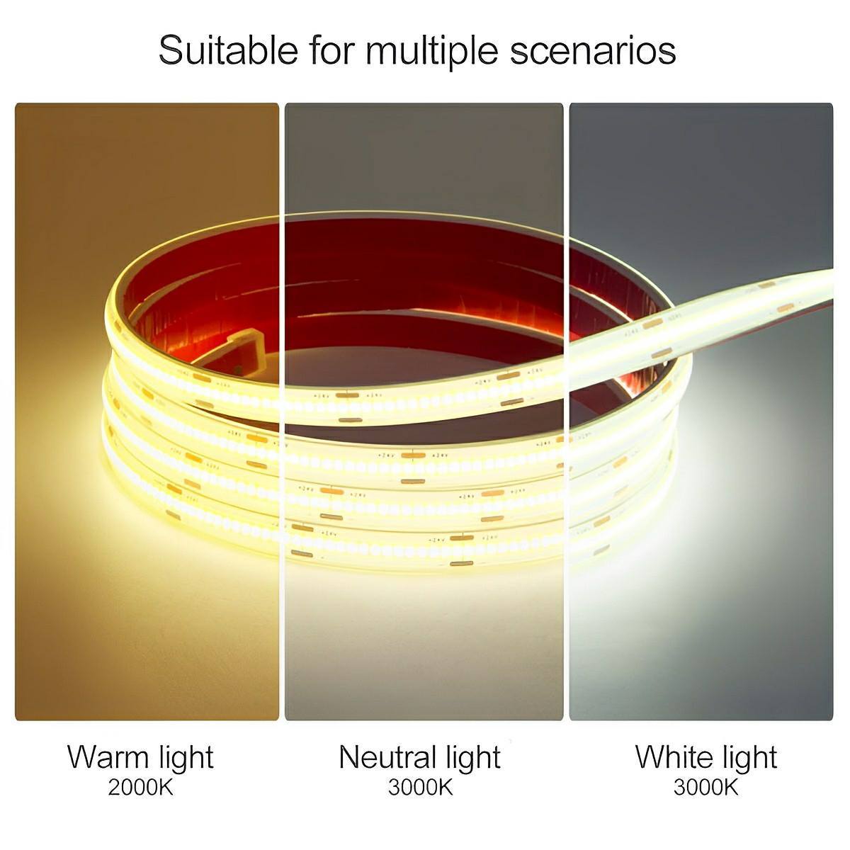 Waterdichte LED-strip COB 24V onderwater buitenverlichting flexibel inbouw tuinverlichting trap zwembad | Sulvida