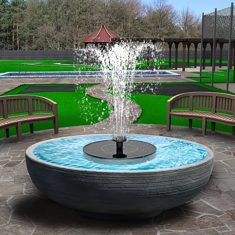 Fontaine solaire avec 6 types de jets, décoration flottante pour bassin, jardin et terrasse | Sulvida