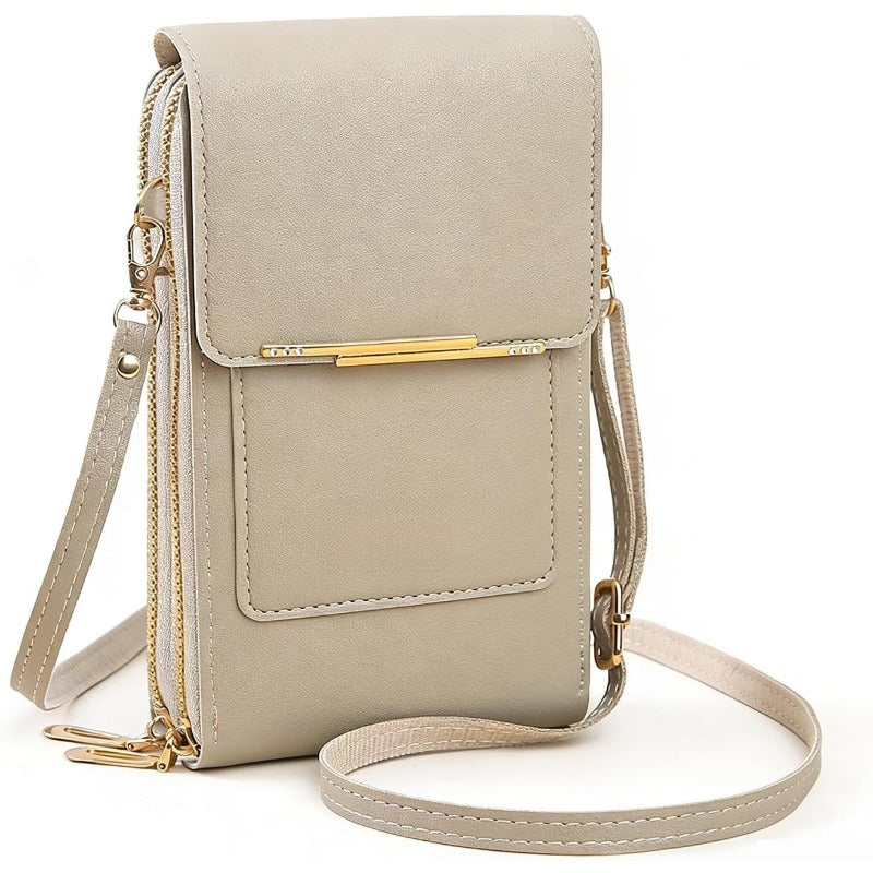 Crossbody Telefoontas met RFID-bescherming en Touchscreen Venster – Veilige Handsfree Portemonnee voor Smartphones tot 6,7 inch | Sulvida