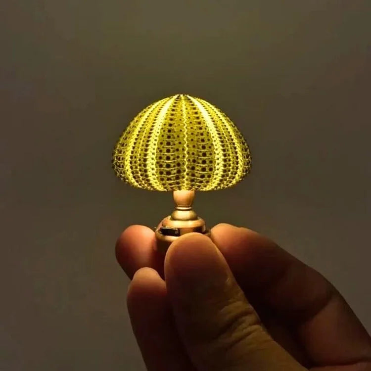 Zee-egel Nachtlamp met Natuurlijke Schelp Sfeerverlichting Warm Wit 36V Bureau Tafellamp Slaapkamer Decoratie | Sulvida