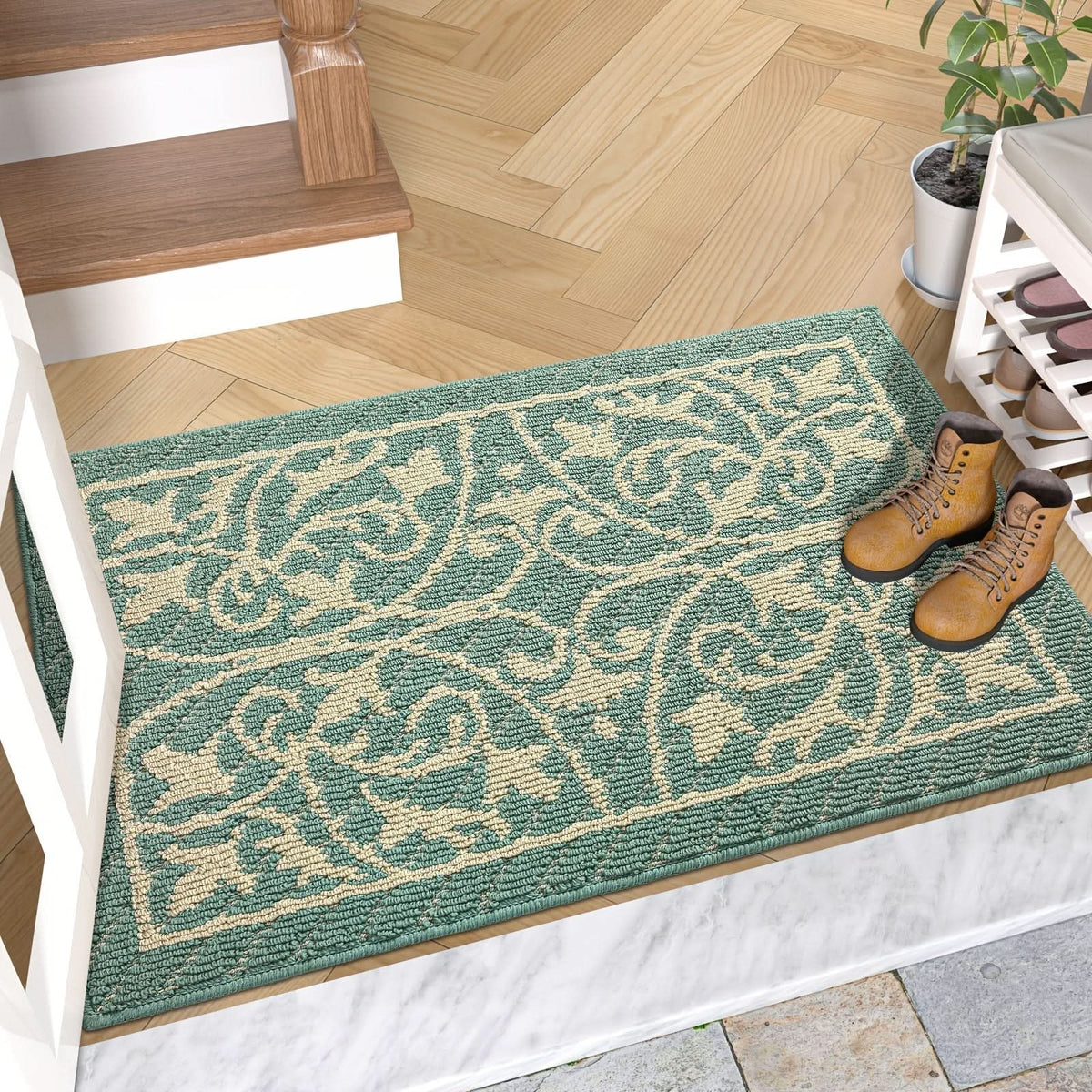 Paillasson antidérapant d’intérieur gris 60x90 cm – Tapis à seuil bas qui retient la saleté pour entrée, hall et vestibule | Sulvida