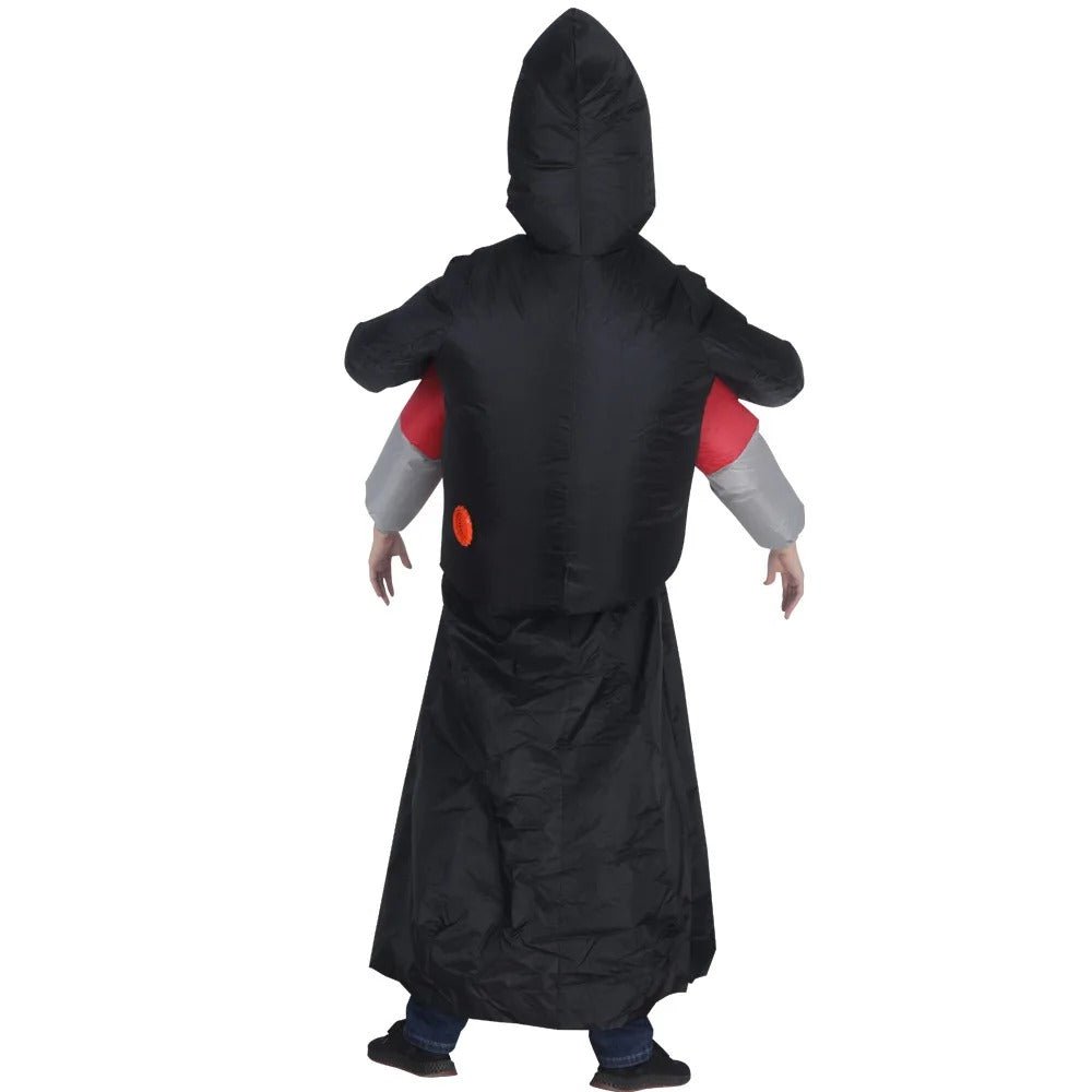 Opblaasbaar Magere Hein Kostuum met Masker voor Volwassenen Halloween Themafeest Verkleedkleding Carnaval | Sulvida