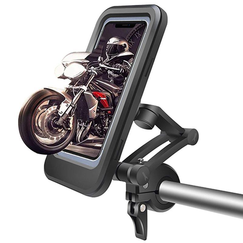 Waterdichte telefoonhouder fietsenstuur met oplaadmogelijkheid powerbank 5000 mAh 15W USB voor smartphone | Sulvida