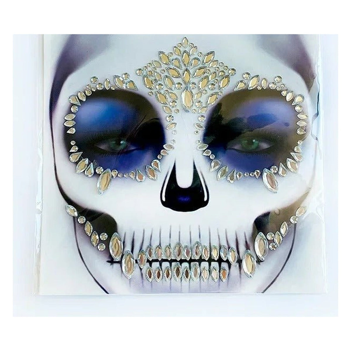 Gezichtsjuwelen Acryl Strass voor Halloween – Zelfklevende Edelsteentjes Gezicht Complete Set Party Make-up | Sulvida