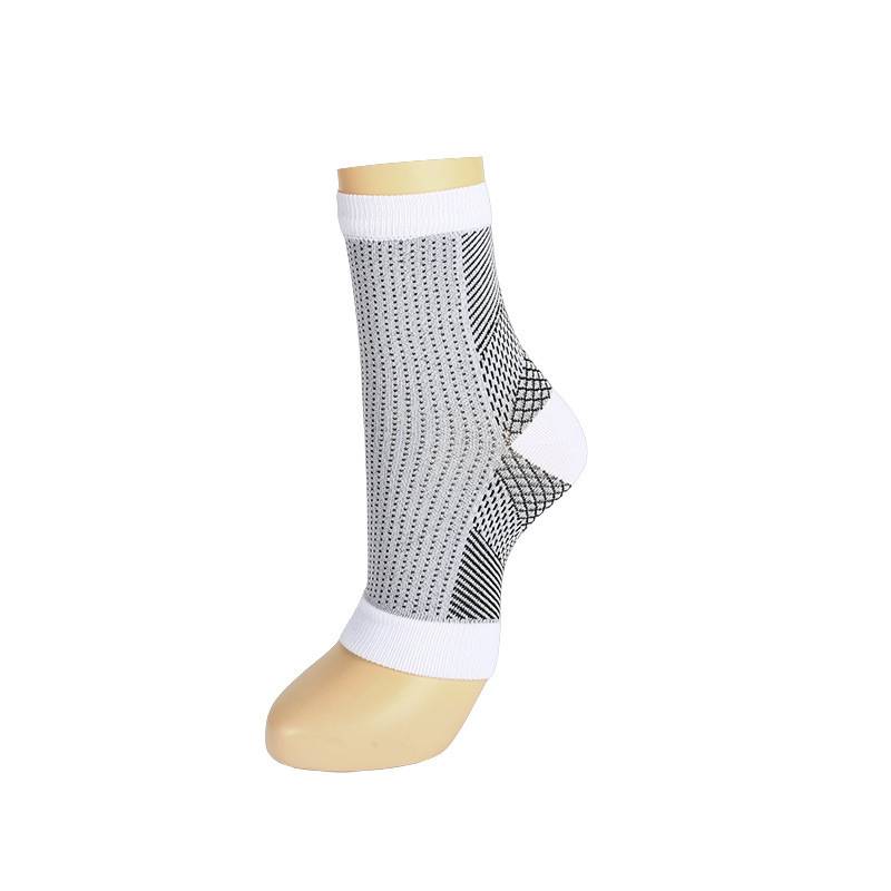 Compressiesokken Open Teen Nylon Zwart Wit Maat S-M L-XL Pijnverlichting Bloedsomloop Plantaire Fascia Steun | Sulvida