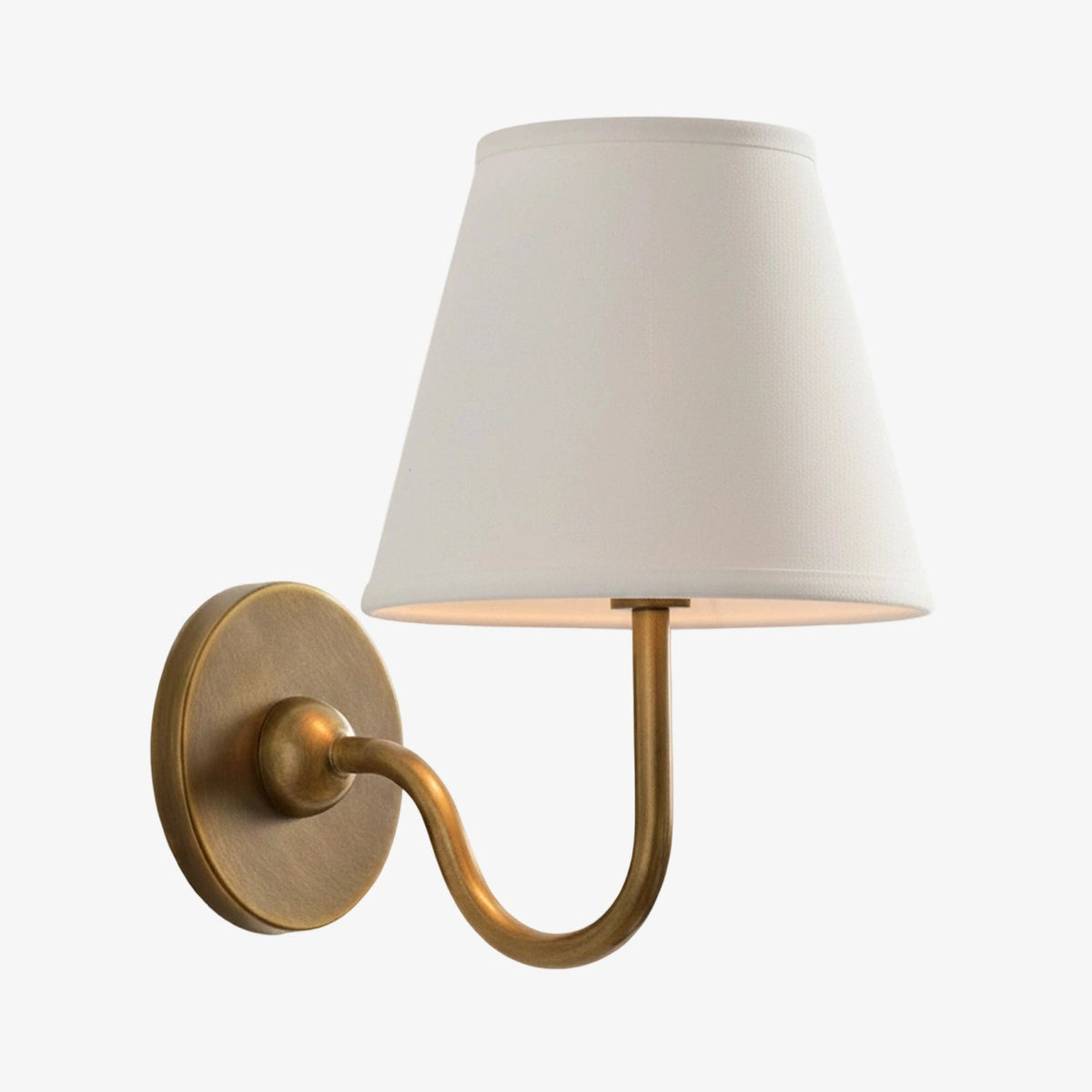Wandlamp Linnen Kap Messing Armatuur Plissé of Glad Stof E12 Fitting Hardwired Decoratieve Verlichting | Sulvida