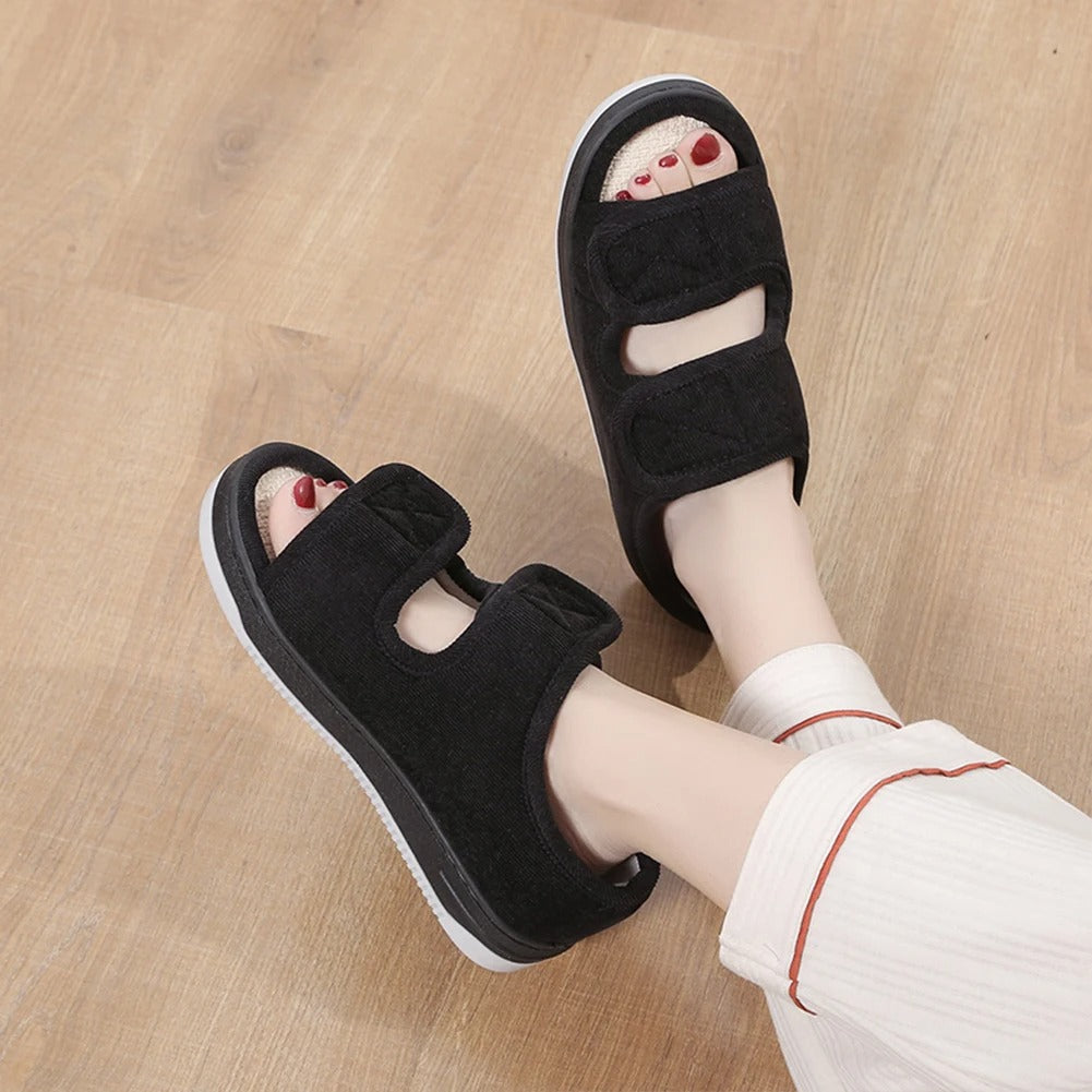 Verstelbare Sandalen voor Gevoelige Voeten Ademend Zacht Voetbed Orthopedisch Comfortschoeisel Dames Heren | Sulvida