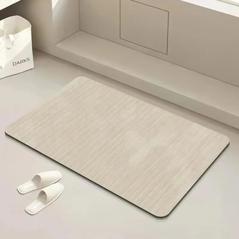 Diatomiet badmat antislip sneldrogend 40x60 cm ecovriendelijk waterabsorberend kiezelaarde douchmat badkamer | Sulvida