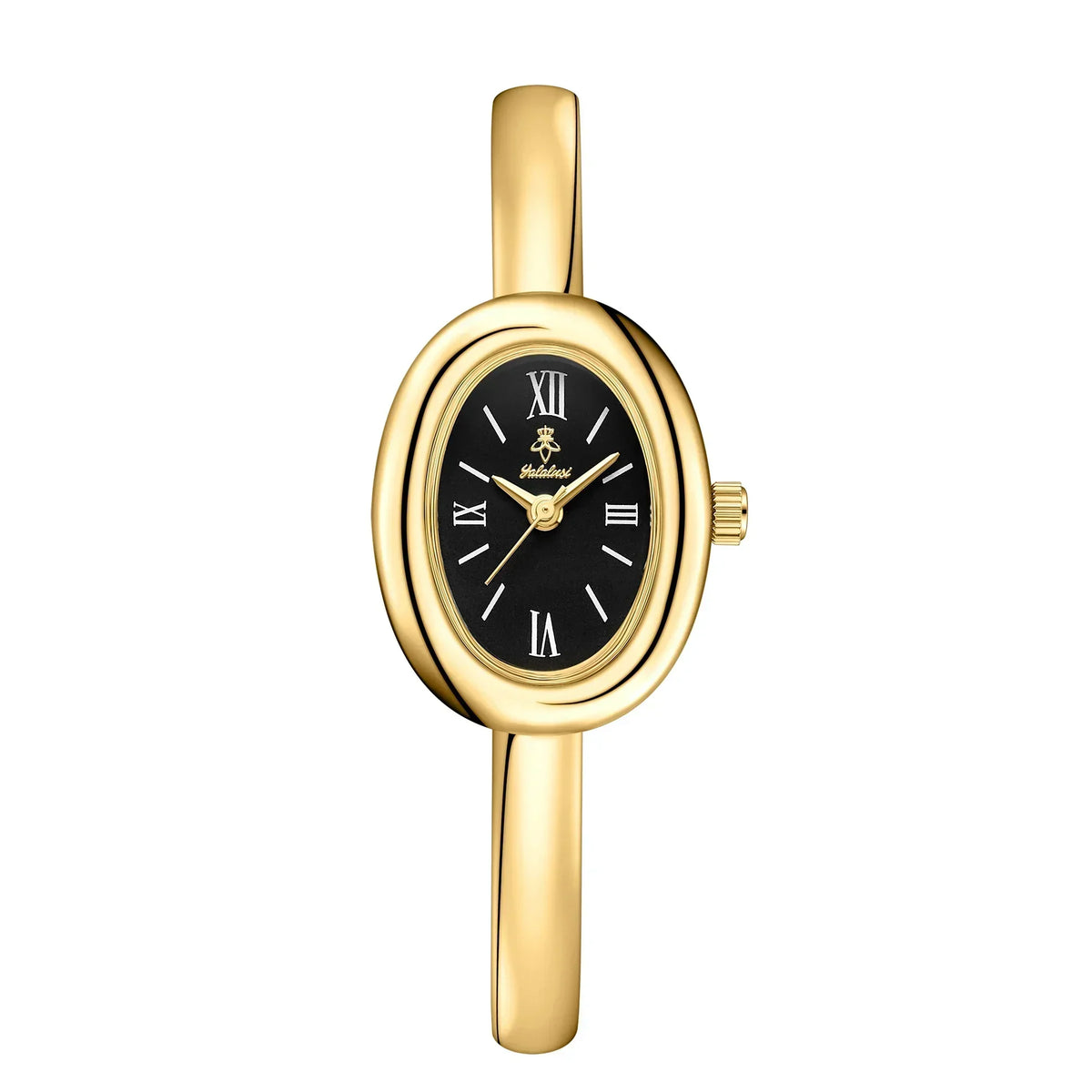 Ovaal Armband Horloge Edelstaal Goudkleur Dames Elegant Minimalistisch Design Roestvrij Staal Polshorloge | Sulvida