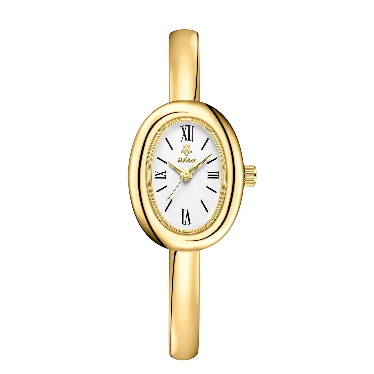 Ovaal Armband Horloge Edelstaal Goudkleur Dames Elegant Minimalistisch Design Roestvrij Staal Polshorloge | Sulvida