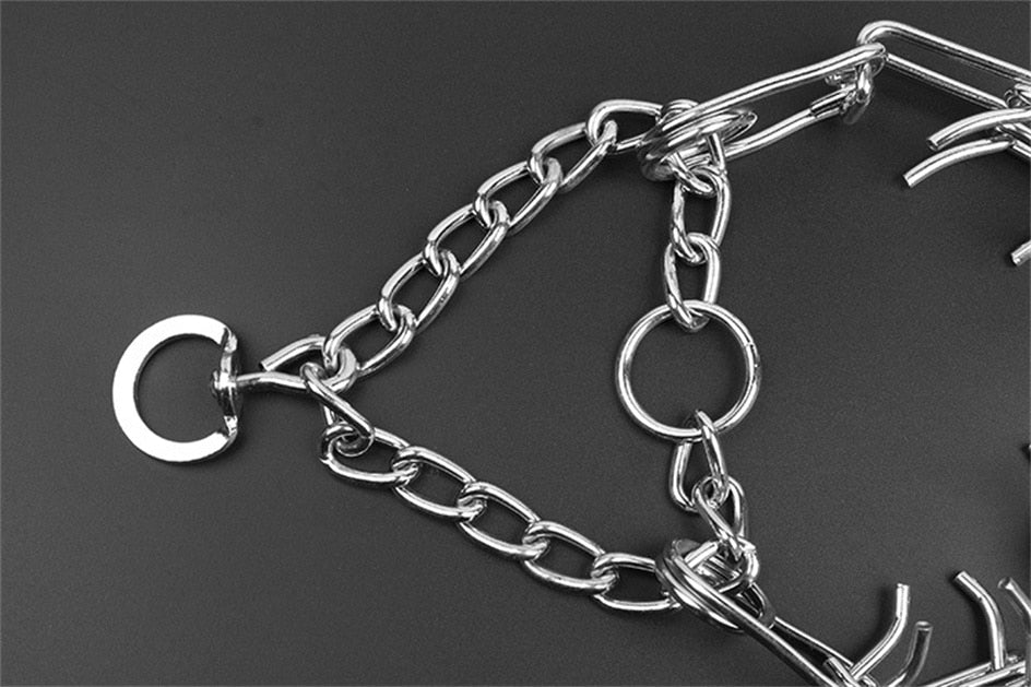 Verstelbare Hondenhalsband met Rubberen Pinnen voor Gedragscorrectie Training Opvoeding Metaal Zwart | Sulvida