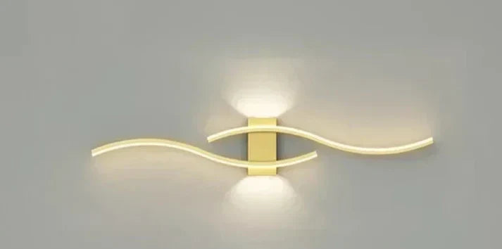 Applique LED en forme de vague, lumière blanc chaud, économe en énergie, design moderne, éclairage d’ambiance pour le salon, la chambre et le bureau | Sulvida