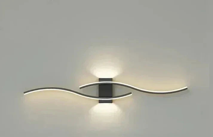 Applique LED en forme de vague, lumière blanc chaud, économe en énergie, design moderne, éclairage d’ambiance pour le salon, la chambre et le bureau | Sulvida