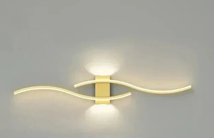 Applique LED en forme de vague, lumière blanc chaud, économe en énergie, design moderne, éclairage d’ambiance pour le salon, la chambre et le bureau | Sulvida