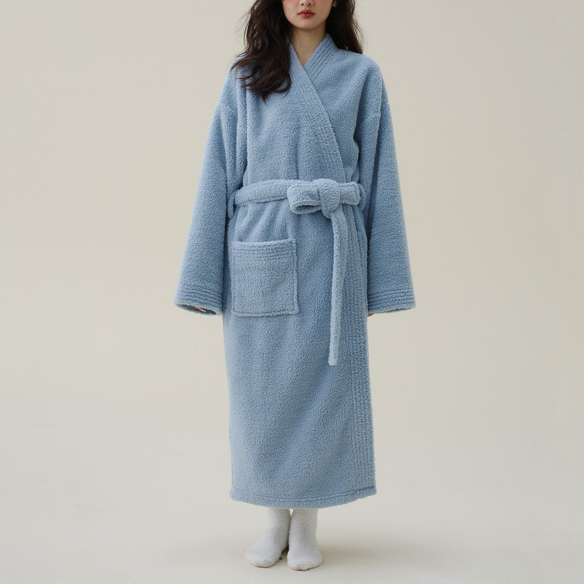 Luxe Kimono Badjas Dames Pluche Fleece Winter Warme Ochtendjas Extra Comfortabel Zacht voor Ontspanning | Sulvida