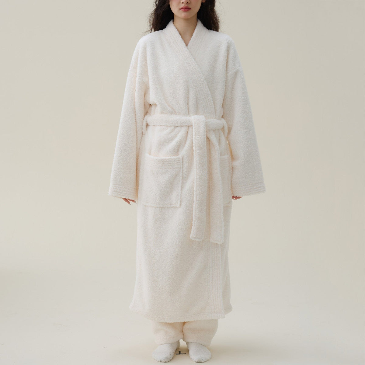 Luxe Kimono Badjas Dames Pluche Fleece Winter Warme Ochtendjas Extra Comfortabel Zacht voor Ontspanning | Sulvida